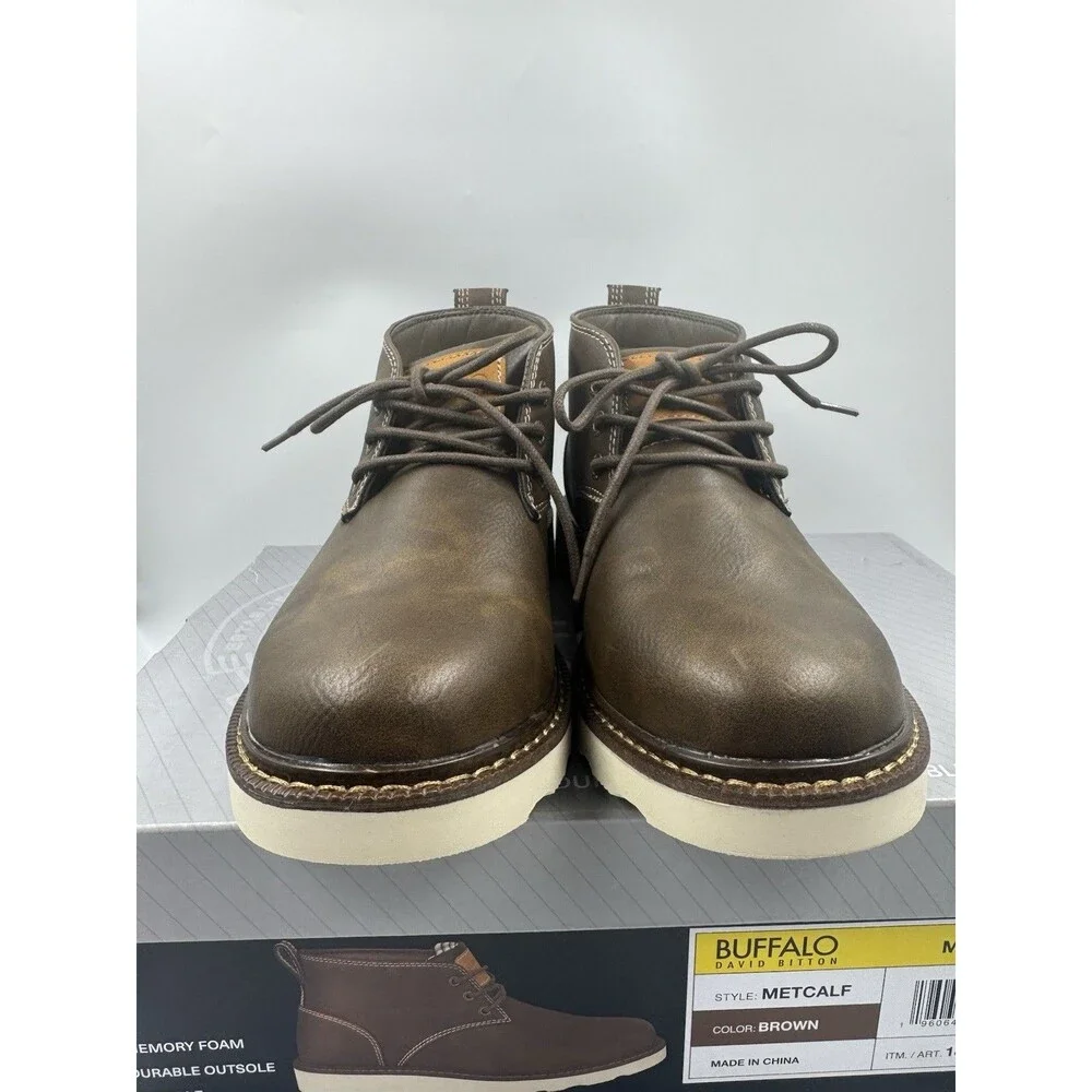 Buffalo Men's Chukka Boots Metcalf Brown Lace Up Boot Size 8